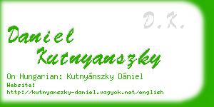 daniel kutnyanszky business card