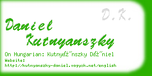 daniel kutnyanszky business card